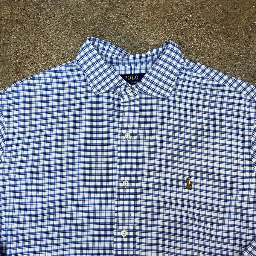 [BUNJANG] Polo Ralph Lauren Vintage Checkered Shirt / 미국 빈티지 폴로 랄프로렌 체크셔츠 남방