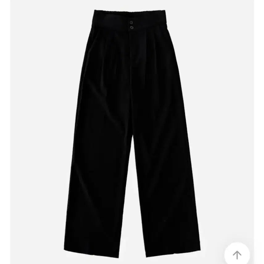 [BUNJANG] Pin-tuck Wide-leg Slacks / [새상품] 핀턱 일자 와이드 뒷밴딩 투버튼 슬랙스
