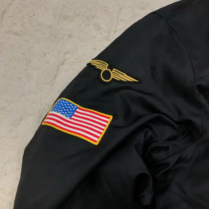 [BUNJANG] Forever 21 USA Flag Flight MA-1 Bomber Jacket / M 포에버21 USA 성조기 플라이트 MA-1 봄버 항공점퍼 자켓