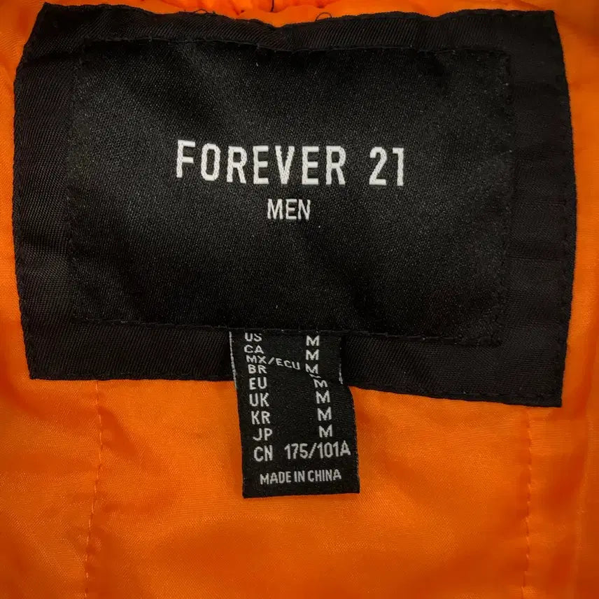 [BUNJANG] Forever 21 USA Flag Flight MA-1 Bomber Jacket / M 포에버21 USA 성조기 플라이트 MA-1 봄버 항공점퍼 자켓