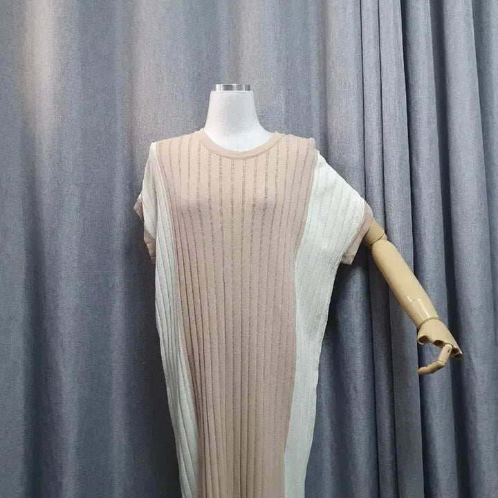 [BUNJANG] Color Block Viscose Raglan Dress / 배색 비스코스 나그랑 원피스