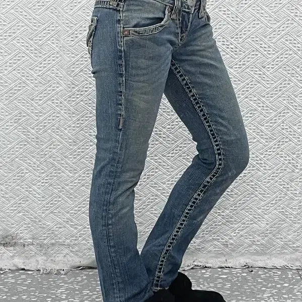 [BUNJANG] True Religion Billy Super T Y2K Low-Rise Denim Pants / 트루릴리젼 빌리슈퍼티 Y2K 로우라이즈 데님팬츠 27인치 C09726