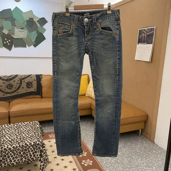 [BUNJANG] True Religion Billy Super T Y2K Low-Rise Denim Pants / 트루릴리젼 빌리슈퍼티 Y2K 로우라이즈 데님팬츠 27인치 C09726