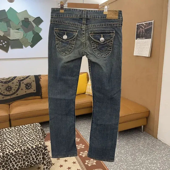 [BUNJANG] True Religion Billy Super T Y2K Low-Rise Denim Pants / 트루릴리젼 빌리슈퍼티 Y2K 로우라이즈 데님팬츠 27인치 C09726