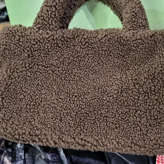 [BUNJANG] DPFound Brown Sherpa Tote Bag / 드파운드 푸들백 코코아색