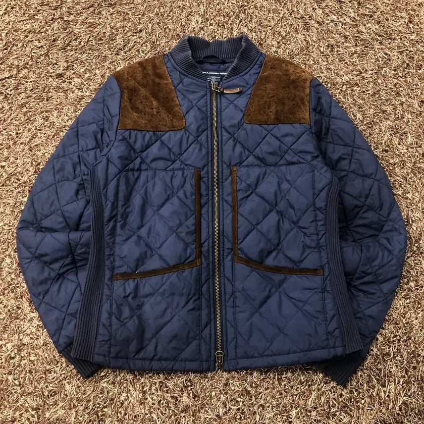 [BUNJANG] Polo Ralph Lauren Two-Way Suede Patch Quilted Jacket / M 폴로 랄프로렌 투웨이 소가죽 스웨이드 패치 퀄팅 자켓