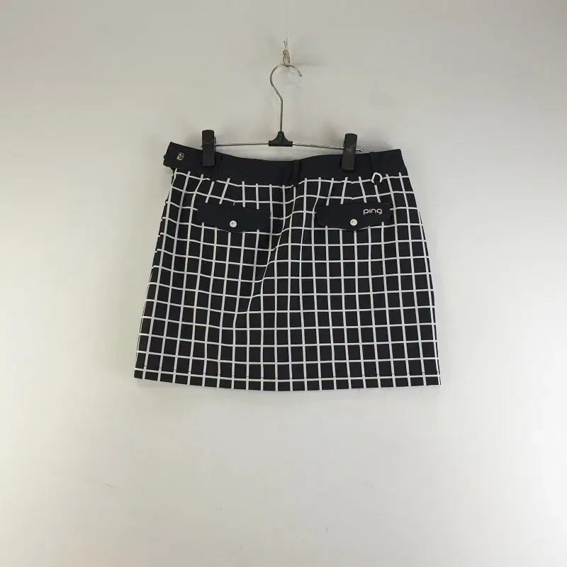 [SOLD OUT] PING 여성70-95 블랙 체크 스커트 M1995