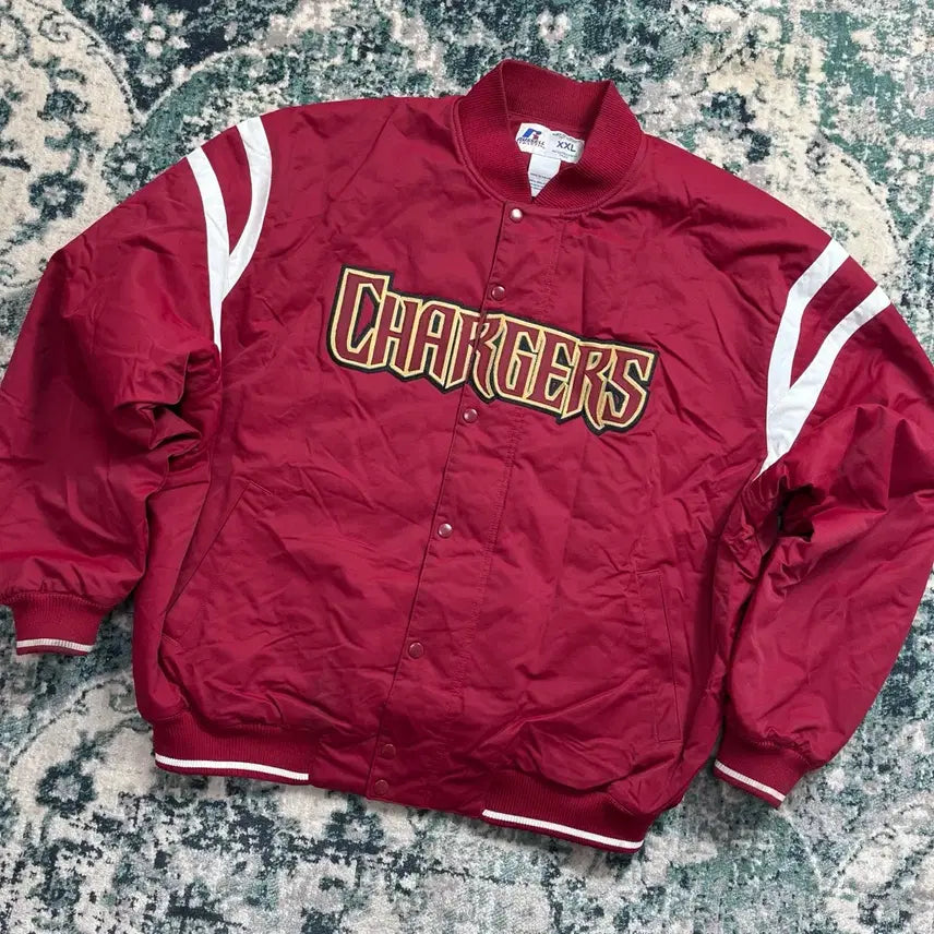 [BUNJANG] Russell Athletic Chargers Varsity Jacket (XXL) / 90s Usa 러셀 애슬레틱 차저스 바시티 자켓(XXL)