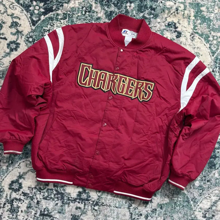 [BUNJANG] Russell Athletic Chargers Varsity Jacket (XXL) / 90s Usa 러셀 애슬레틱 차저스 바시티 자켓(XXL)