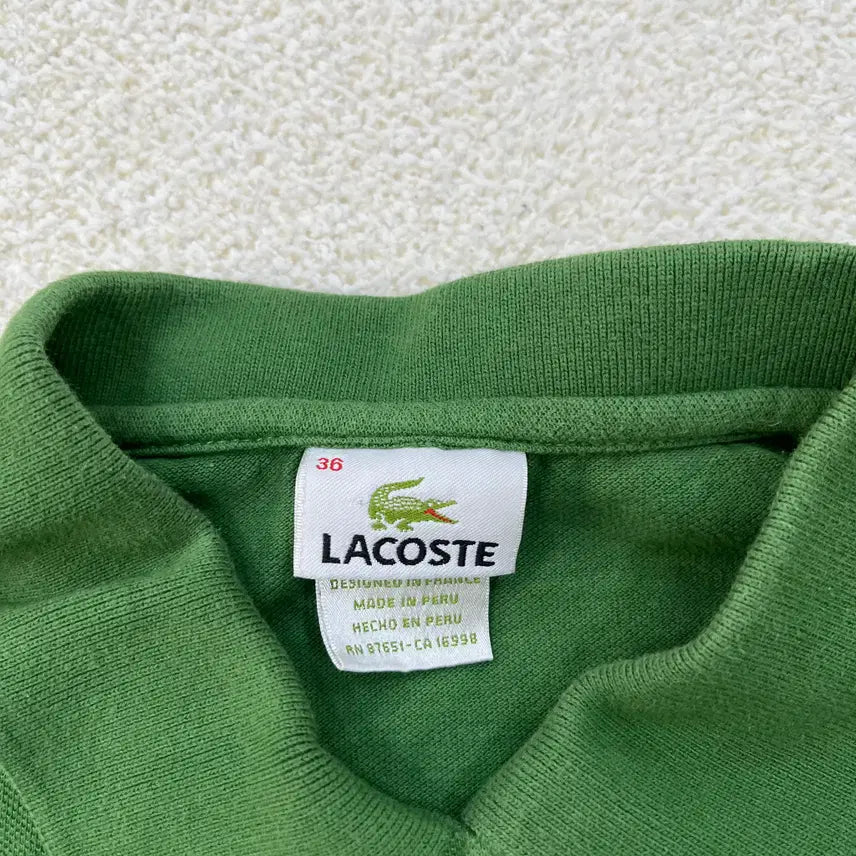[BUNJANG] Lacoste Pique Short Sleeve Polo Shirt / 36 라코스테 피케 반팔 카라 티셔츠 0305M