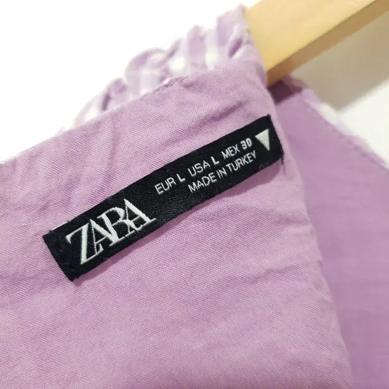 [SOLD OUT] 자라 깅엄 체크 셔링 원피스 L_i5110