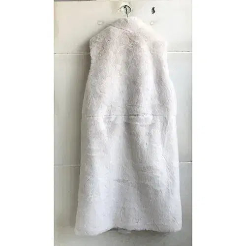 [BUNJANG] Ivory Faux Fur Long Vest / 아이보리 인조퍼 롱조끼- 통통55.66/새거수준