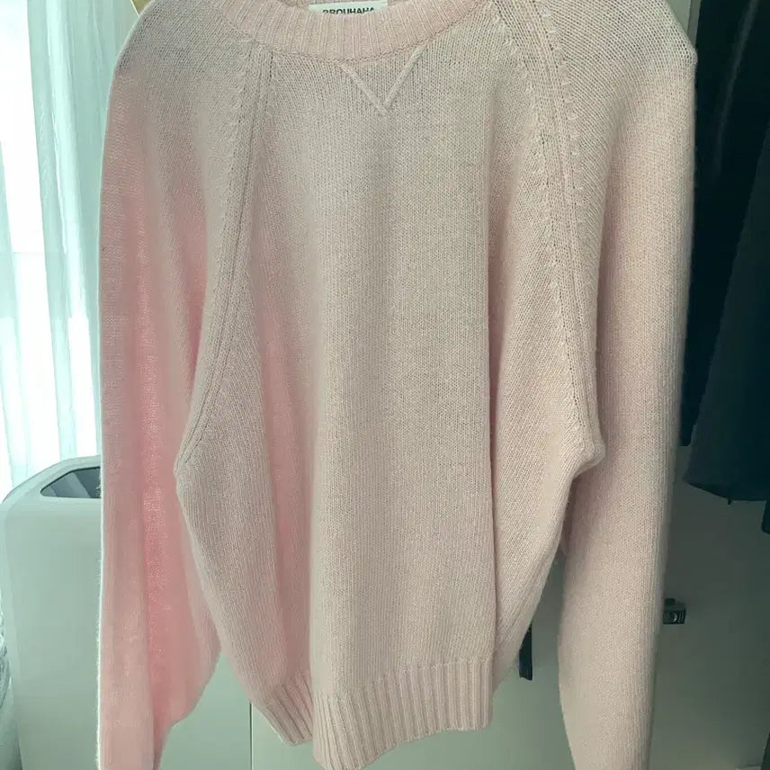 [BUNJANG] Buruhaha Wool Cashmere Blend Pink Knit Sweater / 부루하하 울캐시미어 블렌드 핑크 니트