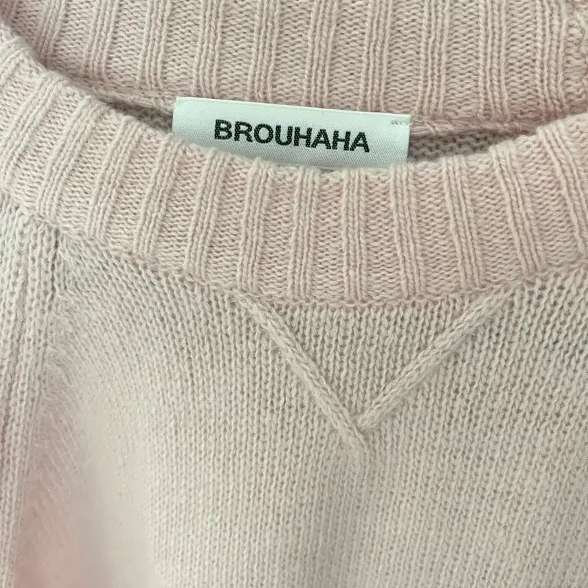[BUNJANG] Buruhaha Wool Cashmere Blend Pink Knit Sweater / 부루하하 울캐시미어 블렌드 핑크 니트