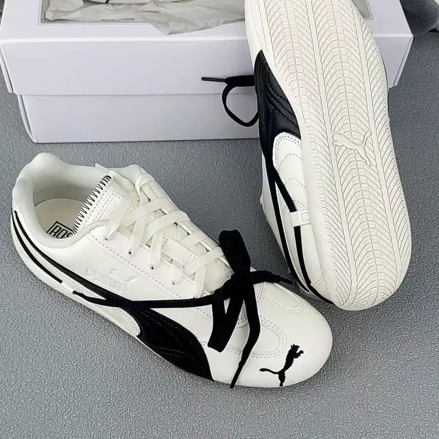 [BUNJANG] Puma Rose Speedcat LEA Warm White Black Sneakers / 푸마 x 로제 스피드캣 LEA 웜 화이트 블랙 240mm