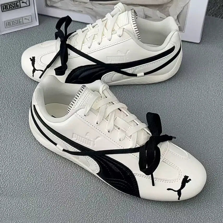 [BUNJANG] Puma Rose Speedcat LEA Warm White Black Sneakers / 푸마 x 로제 스피드캣 LEA 웜 화이트 블랙 240mm