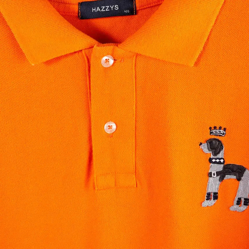 [BUNJANG] Hazzys Orange Polo Shirt / 해지스 주황 카라티