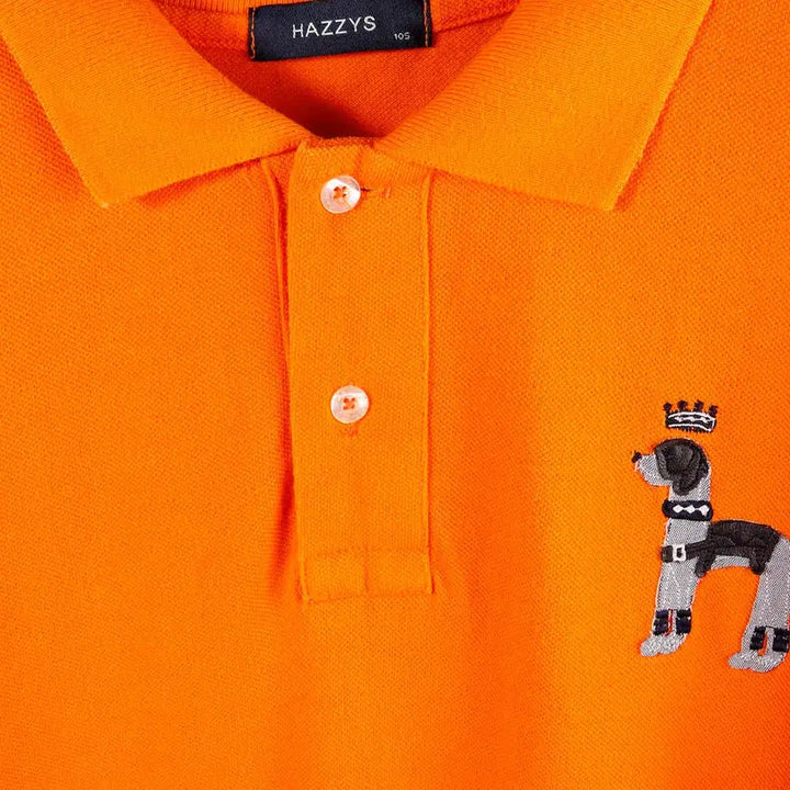 [BUNJANG] Hazzys Orange Polo Shirt / 해지스 주황 카라티