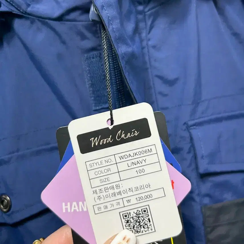 [SOLD OUT] 네이비 블루 포켓 후드 바람막이 자켓 새상품 M
