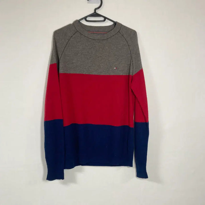 [BUNJANG] Tommy Hilfiger Multi-Color Wool Round Knit Sweater / 타미힐피거 멀티컬러울100라운드니트S 호호상점