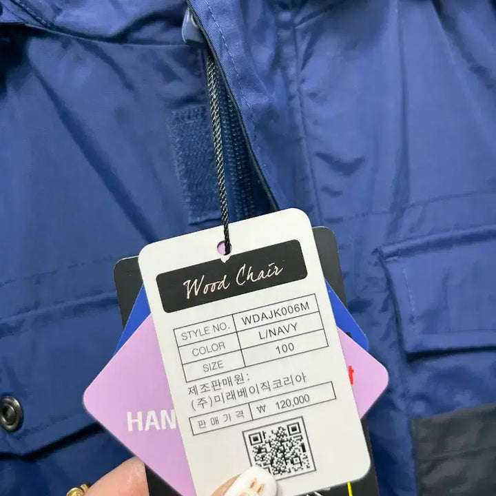 [BUNJANG] Navy Blue Pocket Hooded Windbreaker Jacket - New - M / 네이비 블루 포켓 후드 바람막이 자켓 새상품 M