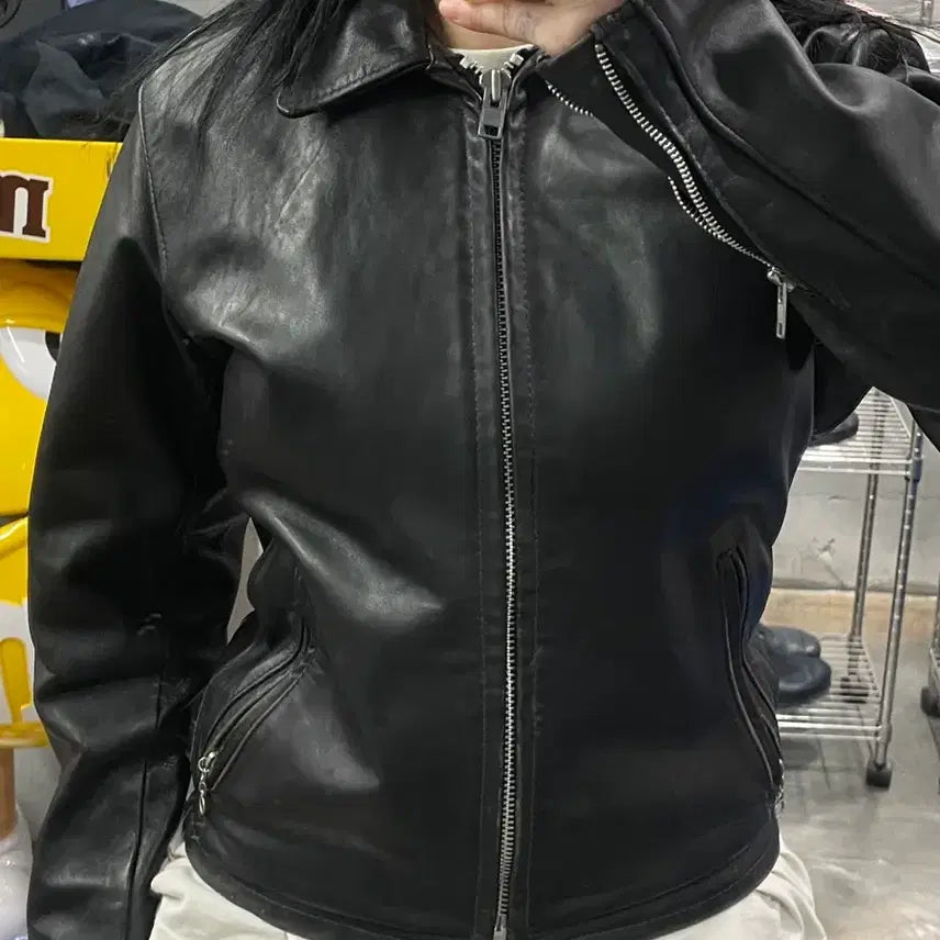 [BUNJANG] Schott Cow Leather Rider Jacket / 쇼트 카우 레더 라이더 자켓