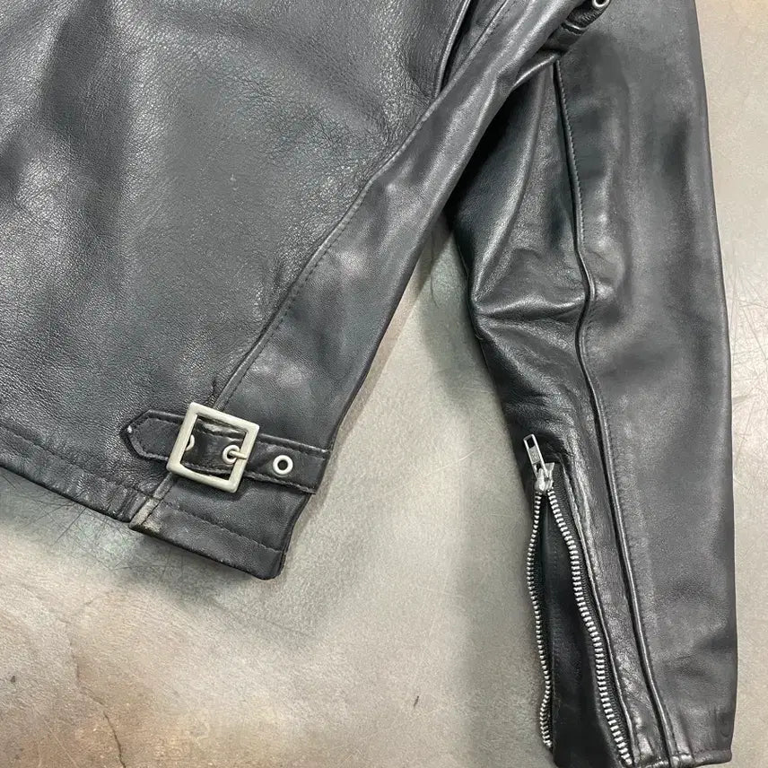 [BUNJANG] Schott Cow Leather Rider Jacket / 쇼트 카우 레더 라이더 자켓