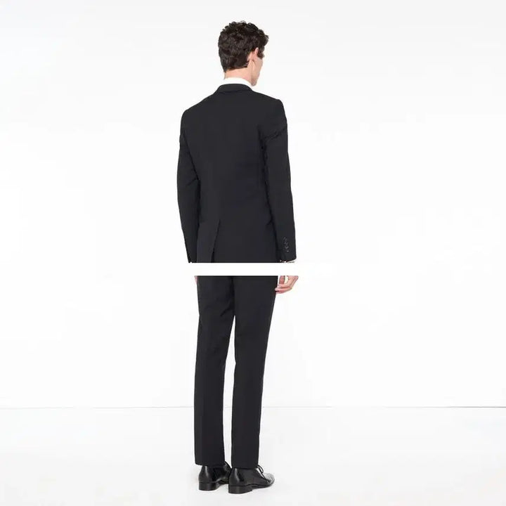 [BUNJANG] Sandro Homme Navy Slim Lapel Suit Lana Wool Blazer Jacket / 산드로 옴므 신상 네이비 슬림 라펠 수트 라나울 블레이저 자켓