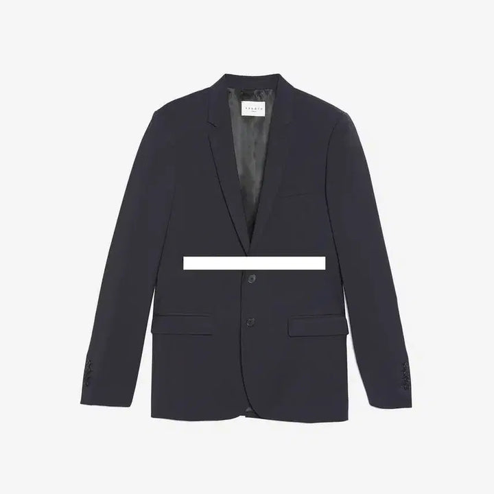 [BUNJANG] Sandro Homme Navy Slim Lapel Suit Lana Wool Blazer Jacket / 산드로 옴므 신상 네이비 슬림 라펠 수트 라나울 블레이저 자켓