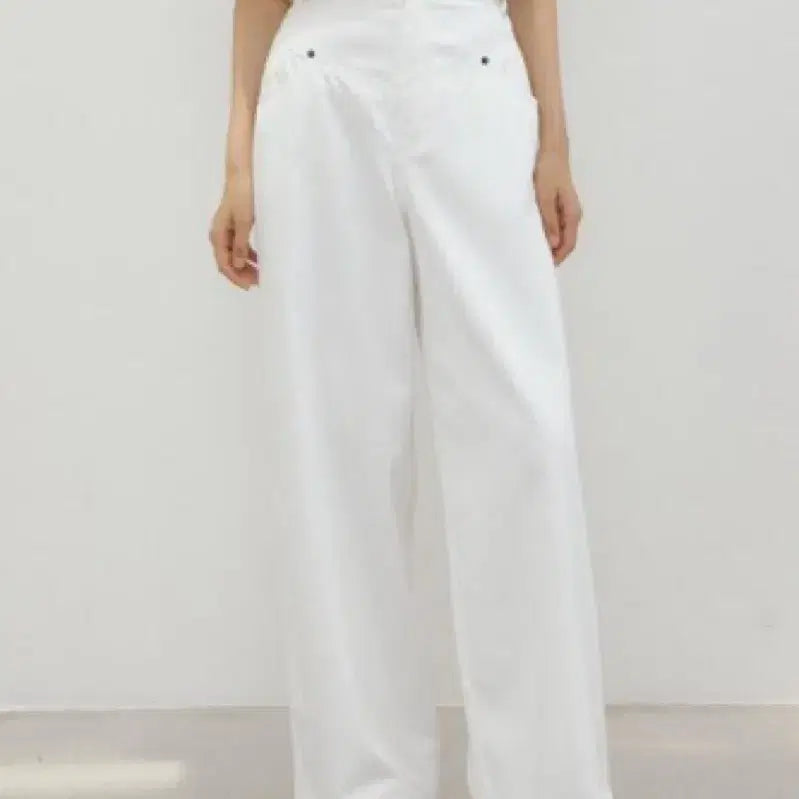 [BUNJANG] Gilt Free Wide Denim Pants White / 길트프리 와이드 데님 팬츠 화이트