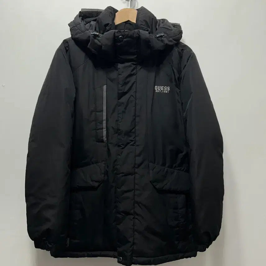 [BUNJANG] Guess Black Hooded Padded Jumper (Size 100) / 게스 블랙 후드 패딩 점퍼 100사이즈