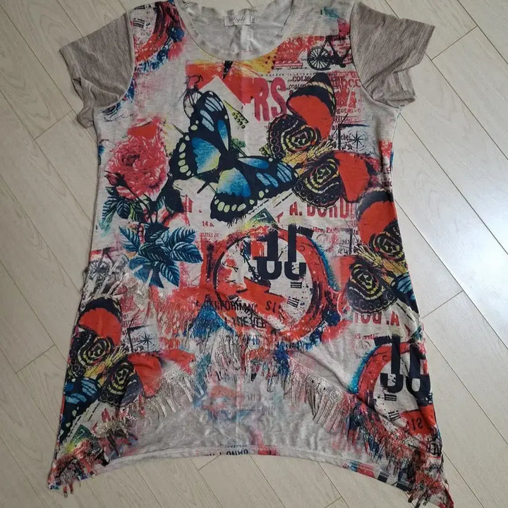 [BUNJANG] Printed Short Sleeve T-shirt / 나염 프린팅 반팔 티셔츠