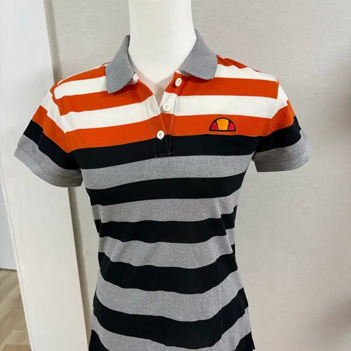 [BUNJANG] Ellesse Striped Short-Sleeve Polo Shirt / 엘레쎄 스트라이프 반팔 카라티
