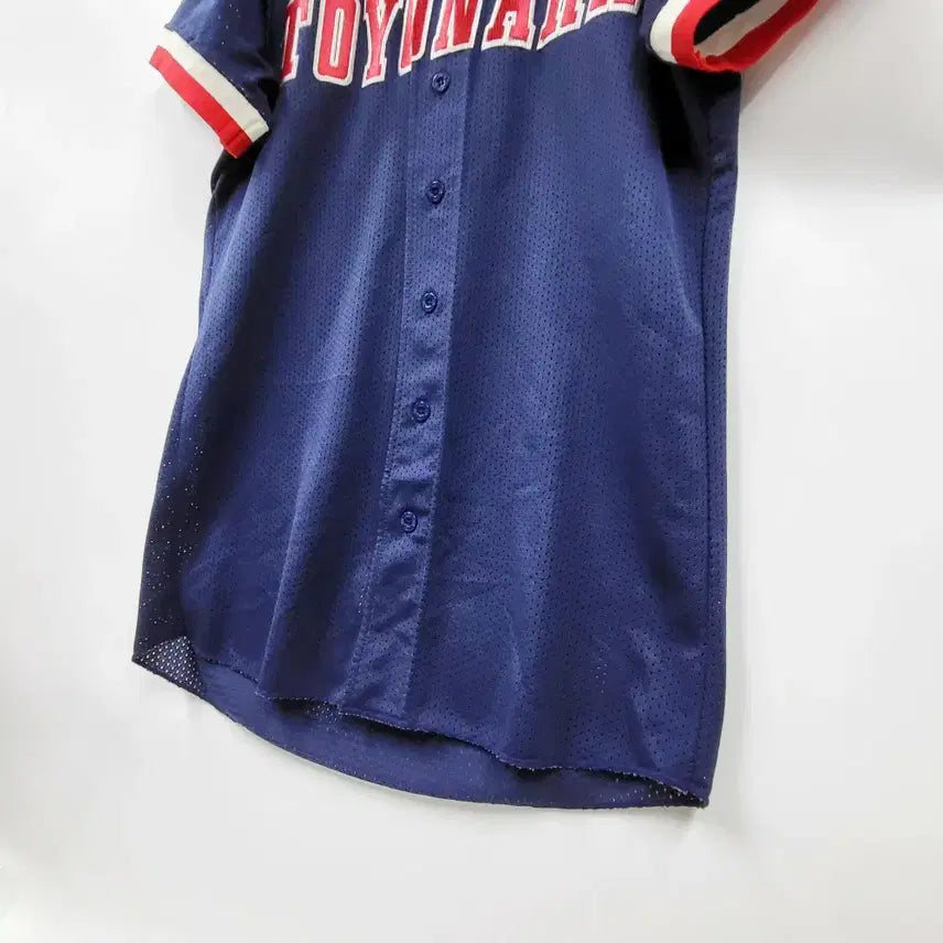 [BUNJANG] Mizuno Toyonaka Baseball Jersey Open T-Shirt / MIZUNO 미즈노 X 토요나카 베이스볼져지 야구져지 오픈티셔츠 C914