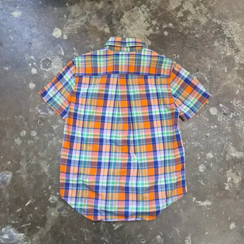 [BUNJANG] Polo Ralph Lauren Kids Checkered Short Sleeve Shirt / 5T) 폴로랄프로렌 키즈 반팔 체크 셔츠 남방