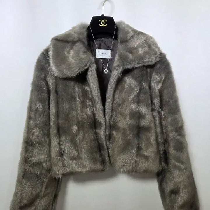 [BUNJANG] Fake Fur Short Jacket Coat / 페이크퍼 숏자켓 코트