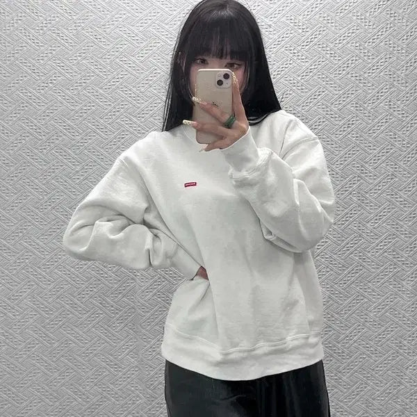 [BUNJANG] Supreme Modern Casual Vintage Small Logo Sweatshirt / 슈프림 모던 캐주얼 빈티지 스몰로고 맨투맨 S C09710