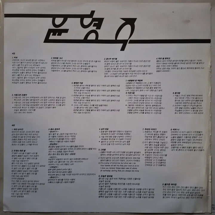 [BUNJANG] Yoon Hyungjoo Fool/White Handkerchief LP / 윤형주 바보/하얀손수건 LP