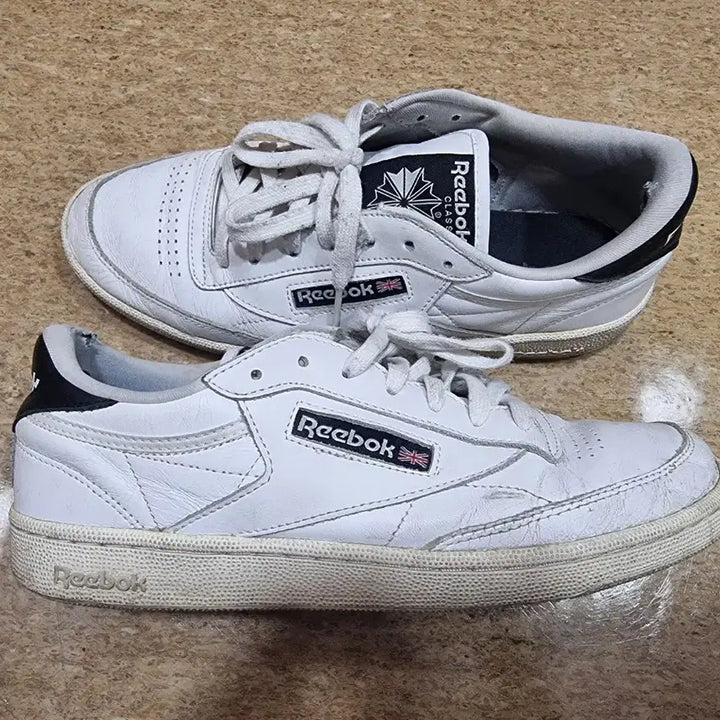 [BUNJANG] Reebok Club C White Black Sneakers / 리복 클래식 클럽C 화이트블랙 265