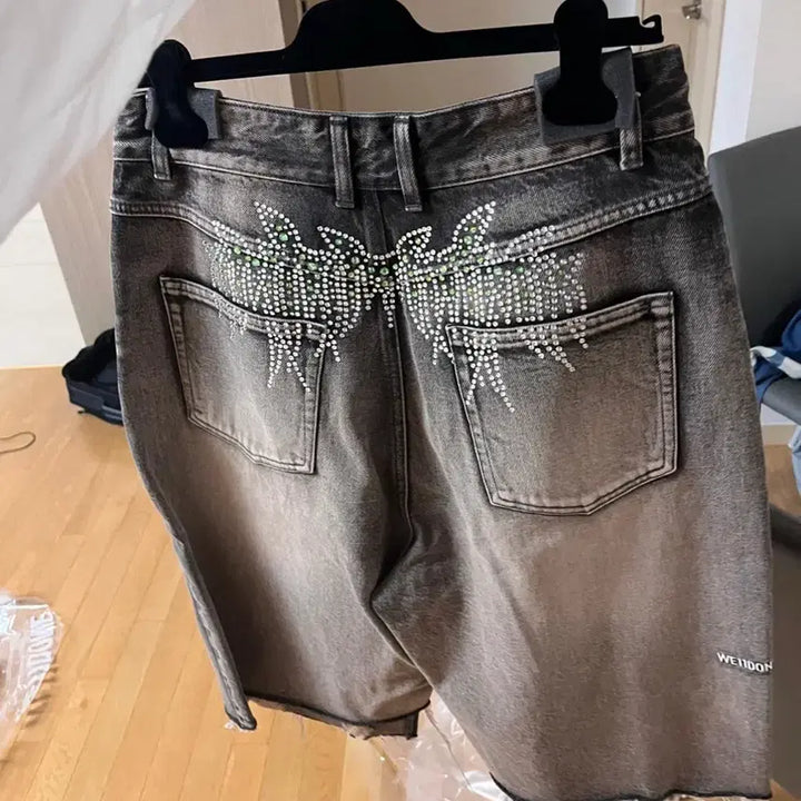[BUNJANG] WE11DONE Jewel Denim Shorts / WE11DONE 보석 디테일 데님 쇼츠 M 정품 희귀 모델
