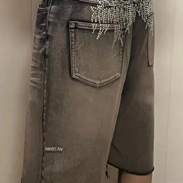 [BUNJANG] WE11DONE Jewel Denim Shorts / WE11DONE 보석 디테일 데님 쇼츠 M 정품 희귀 모델