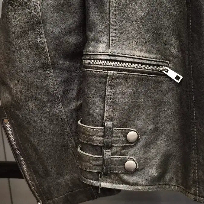 [BUNJANG] NUE 19.04 Lambskin Leather Biker Jacket / [55] NUE 19.04 이태리 천연 양가죽 라이더 자켓 6.9