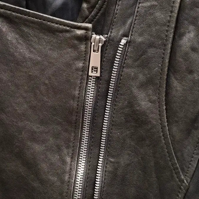 [BUNJANG] NUE 19.04 Lambskin Leather Biker Jacket / [55] NUE 19.04 이태리 천연 양가죽 라이더 자켓 6.9