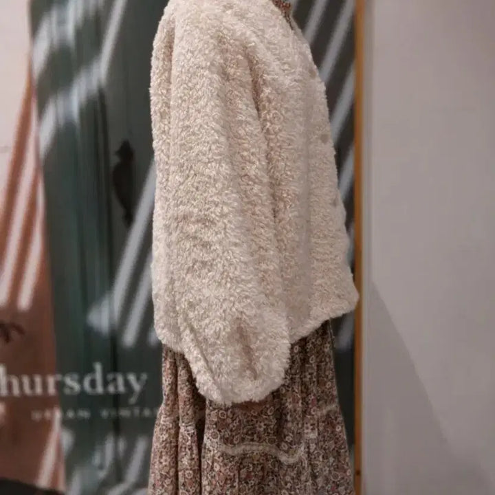 [BUNJANG] Thursday Island M Faux Shearling Jacket / 여성 M 써스데이아일랜드 무스탕 자켓