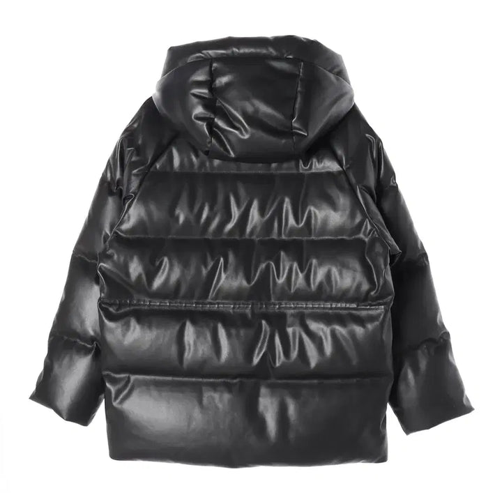 [BUNJANG] Uniform Bridge Leather Shelter Duck Down Padded Jacket / 유니폼브릿지 23FW 덕다운  레더 쉘터 가죽 패딩