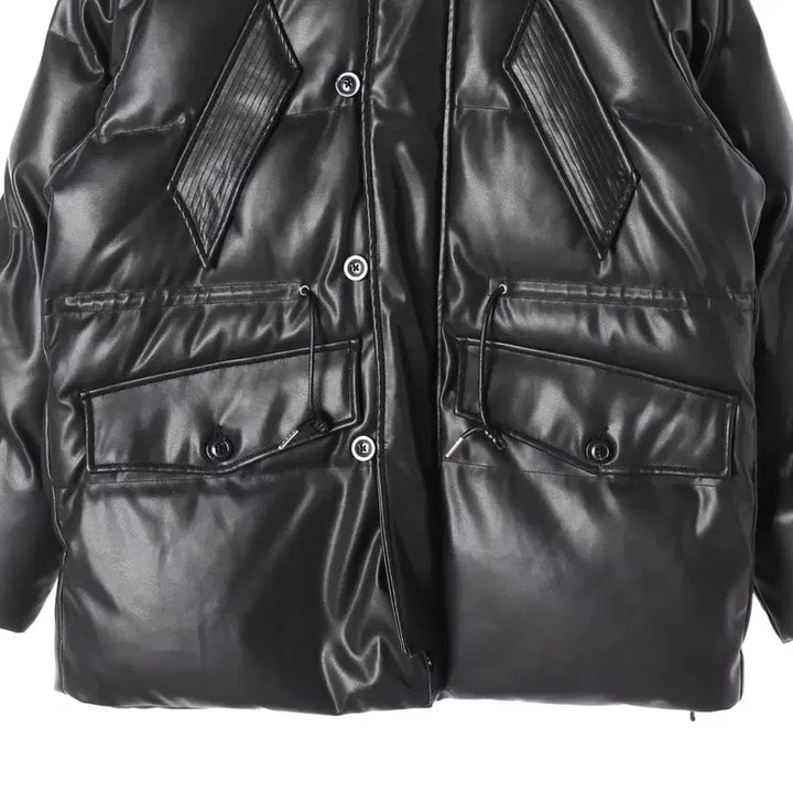 [BUNJANG] Uniform Bridge Leather Shelter Duck Down Padded Jacket / 유니폼브릿지 23FW 덕다운  레더 쉘터 가죽 패딩