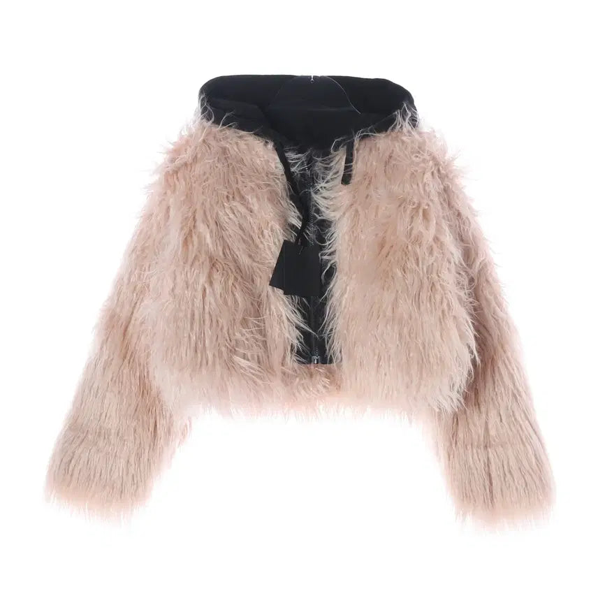 [BUNJANG] ODOR Crusted Hood Fur Jacket / (새상품) 오도어 ODOR 24FW 크러스티 후드 퍼 자켓 재킷