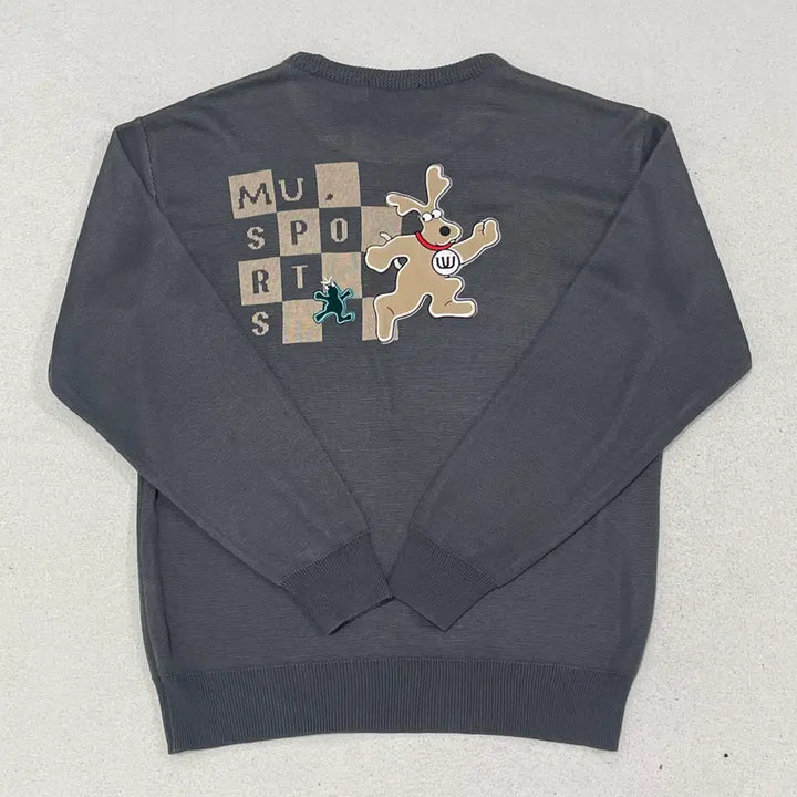 [BUNJANG] MU Embroidered Puppy Knit Sweater / (실측확인) 엠유 강아지 자수 니트 스웨터 0309-1