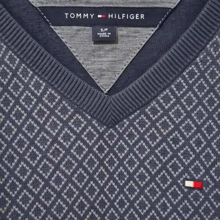 [BUNJANG] Tommy Hilfiger V-Neck Knit Sweater / 타미힐피거 브이넥 니트 스웨터 남성 니트(95~100)