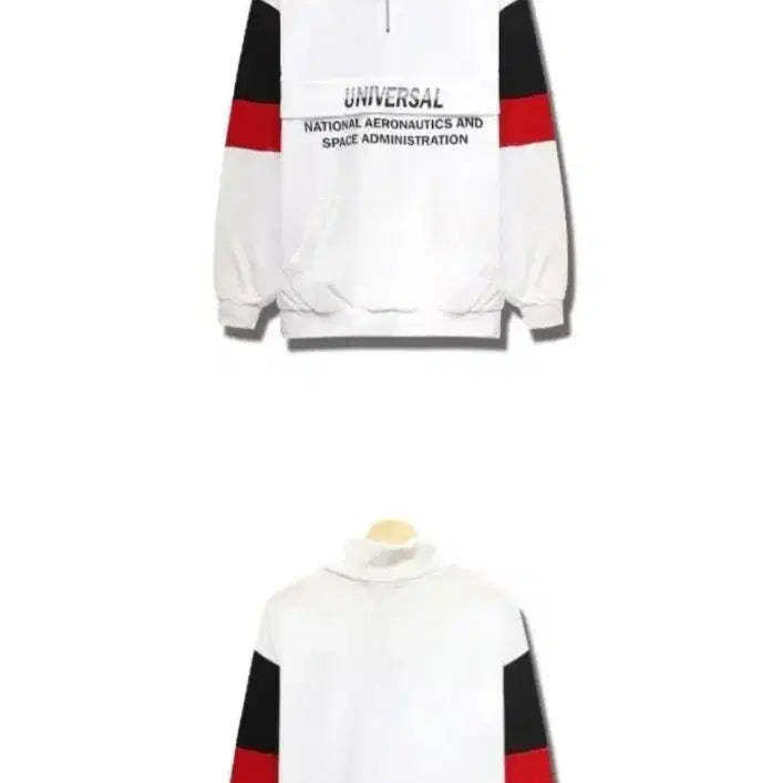 [BUNJANG] Kkonss Universal Color Block Half-Zip Sweatshirt / 꼰스 공용 유니버설 배색 반집업 맨투맨 F